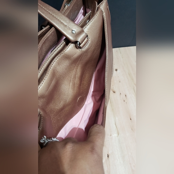 Vintage Cole Haan Bronze Bag with Silver Hardware - Picture 9 of 14